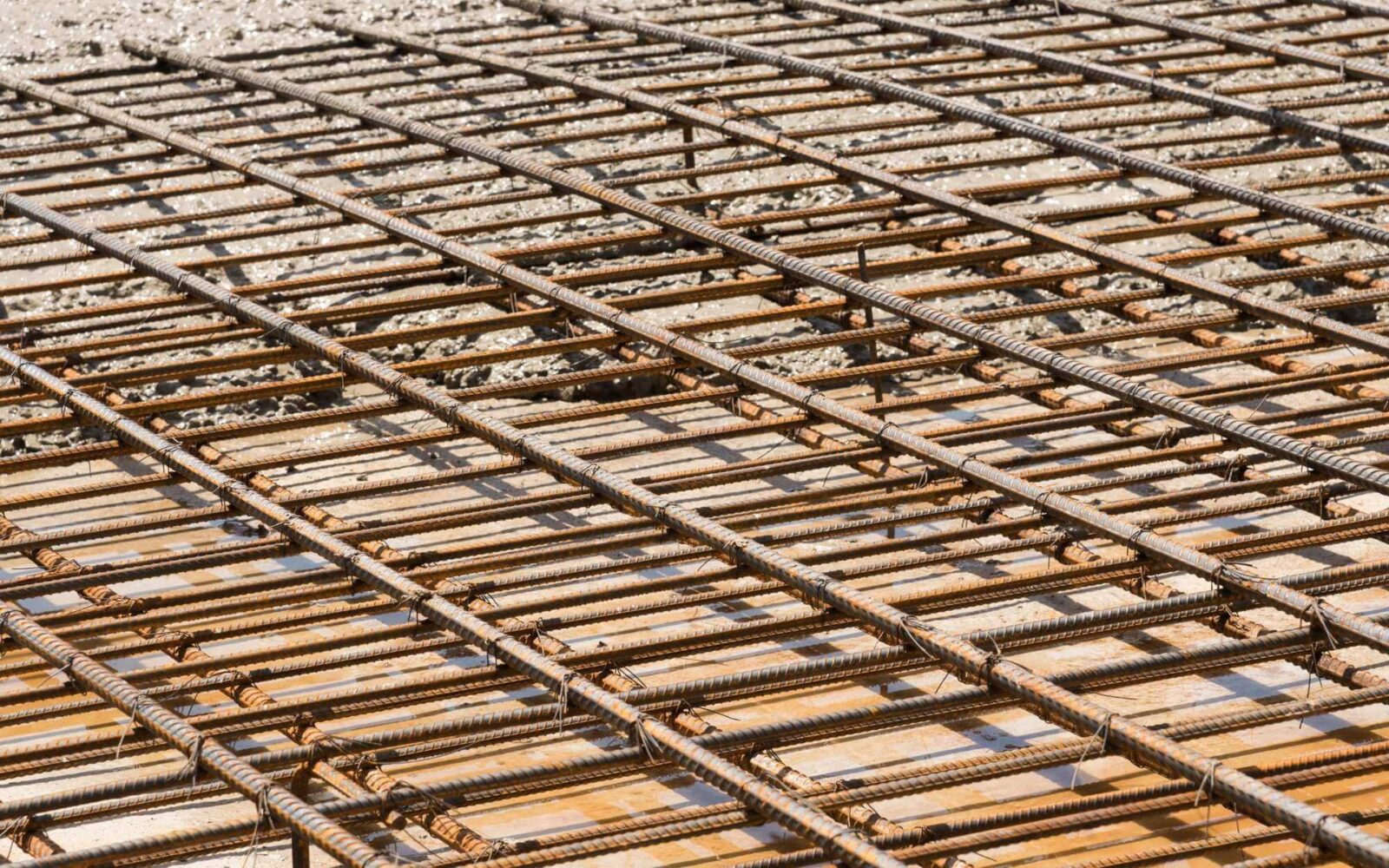 reinforced concrete slab is installed for this residential foundation and footer in Phoenix, AZ